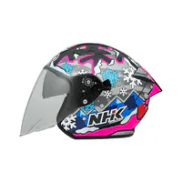 圖片 『嘉義Riderment萊德曼騎士部品』NHK S1GP PRO 冬之夜 Winter Night 黑粉 彩繪 3/4罩安全帽/通勤內墨鏡安全帽