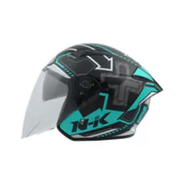 圖片 『嘉義Riderment萊德曼騎士部品』NHK S1GP PRO 復仇之速 黑湖水綠 彩繪 3/4罩安全帽/內墨鏡安全帽
