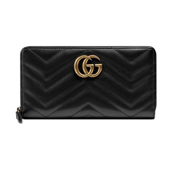 圖片 【GUCCI】古馳GG Marmont 拉鍊式長夾 黑色 - 443123DTD1T 1000