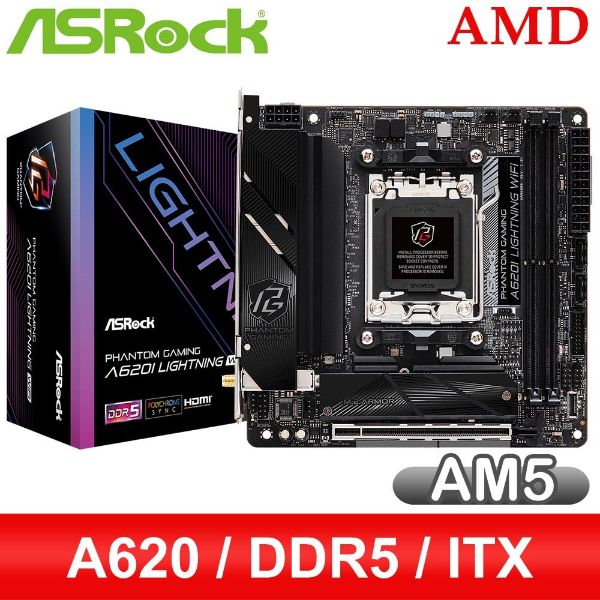 圖片 華擎 A620I Lightning WIFI(mini-ITX/LAN 2.5G+無線/2DIMM)8+2+1 相供電