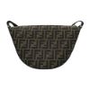 圖片 Fendi Melon FF logo 帆布緹花半月包-小(7VA635-咖)