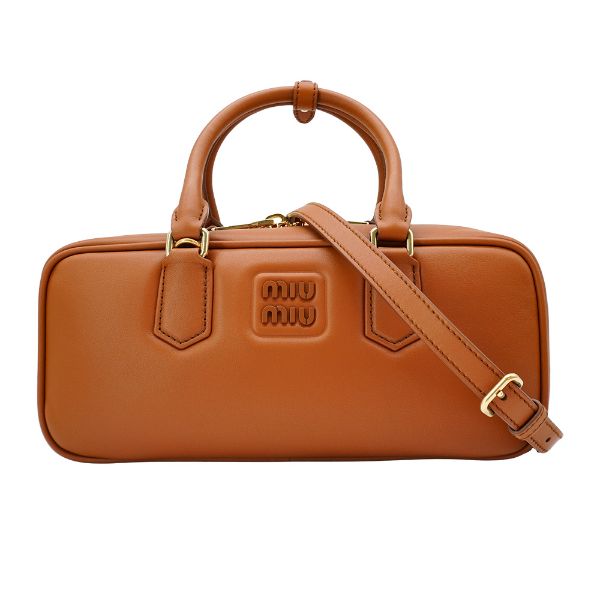 圖片 Miu Miu Arcadie 皮革長型二用包-大(5BB148-焦糖色)