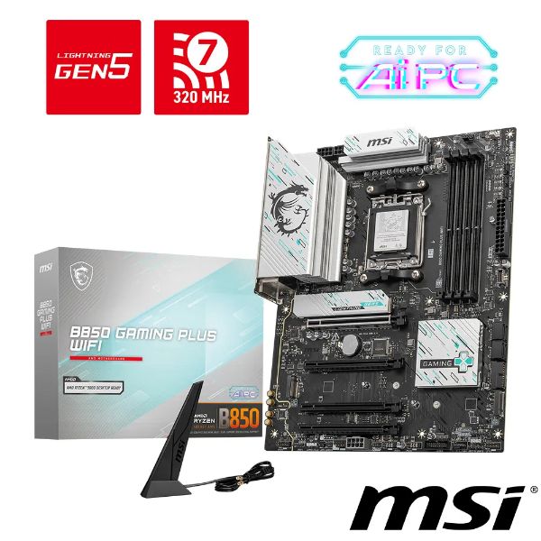 圖片 微星 B850 GAMING PLUS WIFI(ATX/LAN5G+Wi-Fi 7/註五年)12+2+1相
