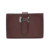 圖片 Hermes 展示品 Mini Bearn Epsom牛皮銀Logo對折卡片零錢夾(馬鞍紅)