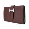 圖片 Hermes 展示品 Mini Bearn Epsom牛皮銀Logo對折卡片零錢夾(馬鞍紅)