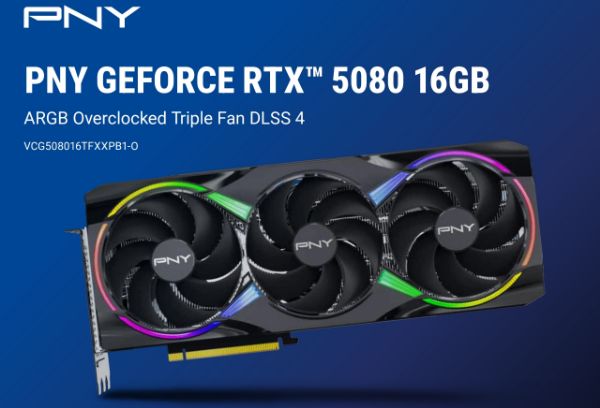 圖片 @電子街3C特賣會@全新 PNY GEFORCE RTX 5080 Triple Fan ARGB Overclocke