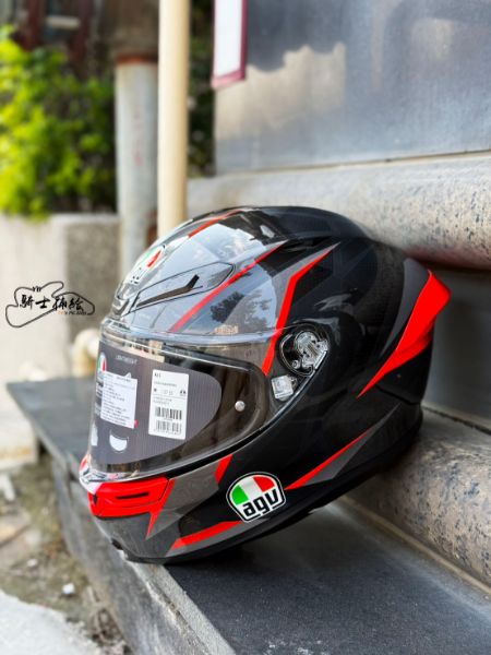 圖片 公司貨 AGV K6 S Slashcut 黑灰紅 亞洲版 全罩 安全帽 新款 K6S 輕量 大鴨尾