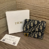 圖片 Dior Saddle Lotus 錢包 深藍緹花