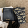 圖片 Dior Saddle Lotus 錢包 深藍緹花