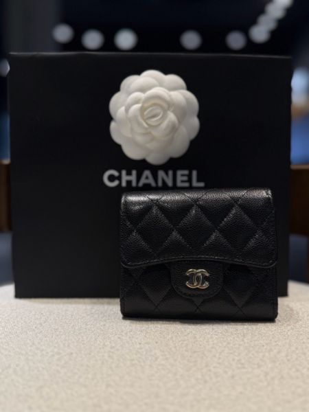 圖片 CHANEL 全新三折短夾（零錢袋在內）