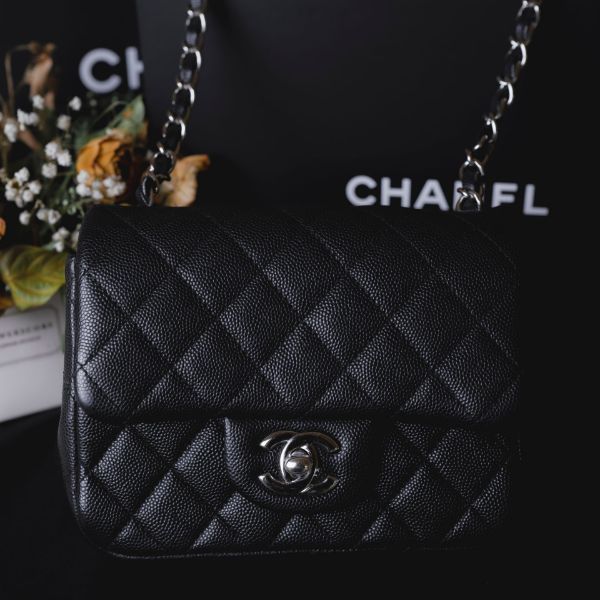 圖片 《CHANEL❗️絕版 荔枝紋方胖子 銀扣》