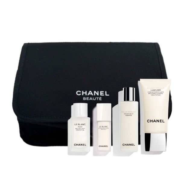 圖片 CHANEL 香奈兒保養 LE BLANC 珍珠TXC初生光采淨白系列家族組 - 自選旅行包禮盒/台灣專櫃包裝