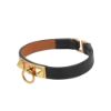 圖片 Hermes 展示品 Mini Rivale 皮革手環(黑/玫金)