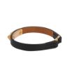 圖片 Hermes 展示品 Mini Rivale 皮革手環(黑/玫金)