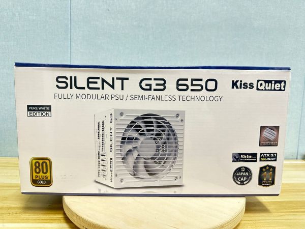 圖片 Kiss Quiet 凱斯克Silent G3(純白) 650W(ATX 3.1)金牌 全模組 電源供應器