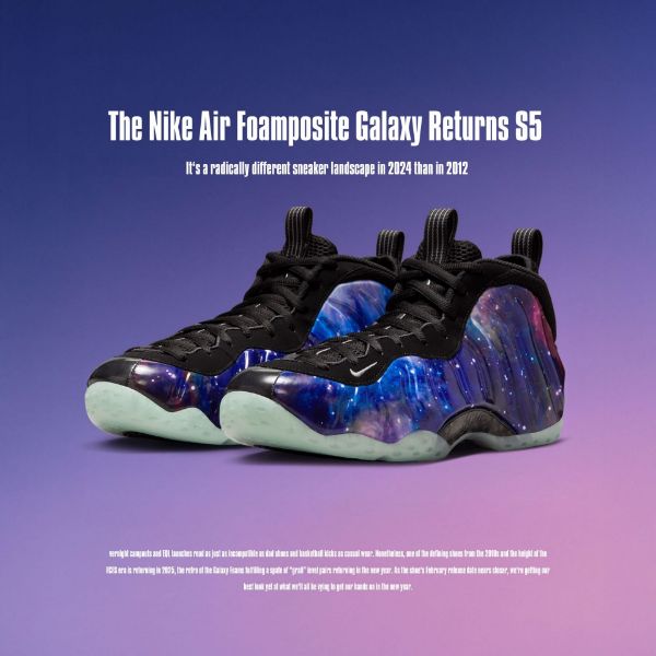 NICEDAY 代購 Air Foamposite One Galaxy 星塵 星空 銀河 復刻 宇宙 紫色 FQ4303-400