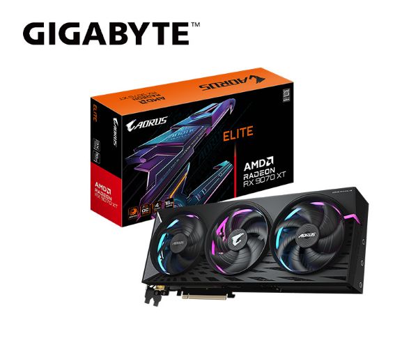 圖片 技嘉 AORUS RX9070XT ELITE 16G(3100MHz/34cm/三風扇/五年保)