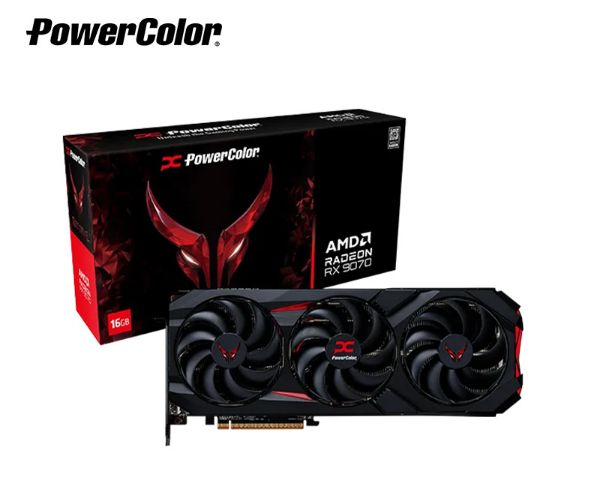 圖片 撼訊 RX9070XT 16G-E/OC 紅魔(3060MHz/36cm/三風扇/註五年)*MIT台灣製