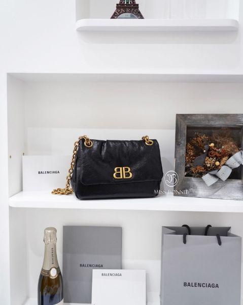 圖片 BALENCIAGA  Monaco 仿舊小牛皮迷你包-金色