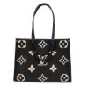 圖片 Louis Vuitton OnTheGo MM 壓花牛皮手提肩背包(M45495-黑/米)