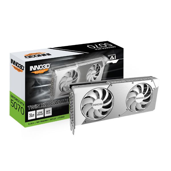 圖片 INNO3D RTX5070 TWIN X2 OC WHITE(2542MHz/25cm/超頻雙風/白註四年)