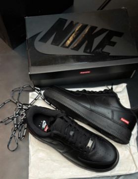 圖片 Supreme x Nike Air Force 1 Low 聯名款 黑 CU9225-001