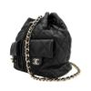 圖片 Chanel 展示品 羊皮金釦雙口袋束口後背包(AS4342-黑)
