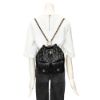 圖片 Chanel 展示品 羊皮金釦雙口袋束口後背包(AS4342-黑)