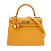 圖片 Hermes 展示品 Kelly 28 Epsom牛皮手提/肩背凱莉二用包(金釦/2S芝麻色)
