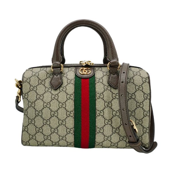 圖片 Gucci Ophidia Speedy 帆布手提/斜背波士頓包(772061-烏木)