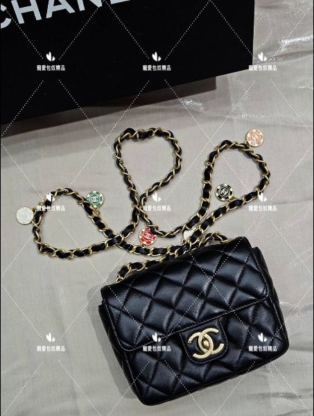 圖片 Chanel 琺瑯徽章籌碼 方胖黑金