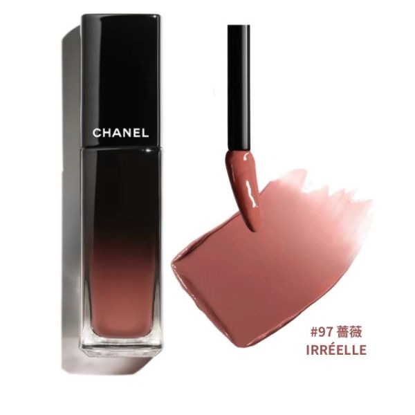 圖片 CHANEL 香奈兒彩妝 超炫耀釉光唇萃唇釉 5.5ml #97薔薇 IRRÉELLE - 藕粉橘/2025春季限量彩妝