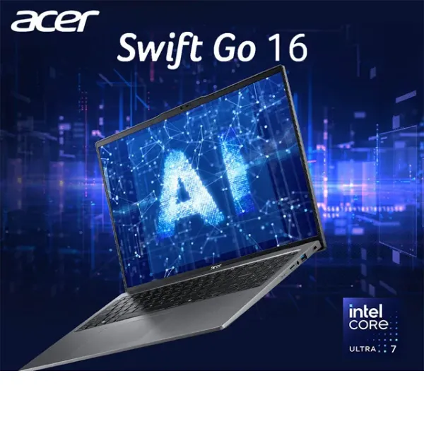 圖片 TOP19 ACER 宏碁Swift GO 16吋 Ultra 7 輕薄AI筆電灰色(Ultra 7 155H/16GB/512GB/WIN11/SFG16-72-74VY)