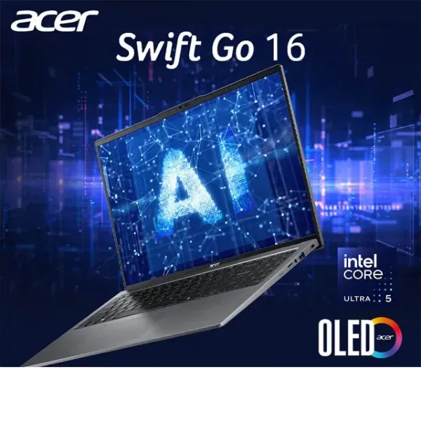 圖片 TOP23 ACER 宏碁Swift GO 16吋 輕薄AI OLED筆電灰色(Ultra 5 125H/16GB/512GB/WIN11/SFG16-72-59MH)