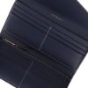 圖片 【TORY BURCH】MONOGRAM 緹花按扣長夾  海軍藍色 - 165023 405