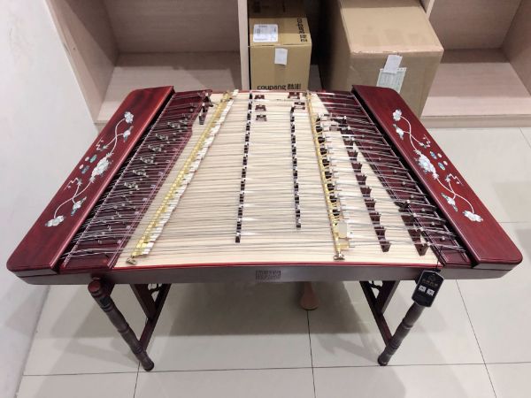 圖片 樂海花梨木揚琴加裝止音踏板