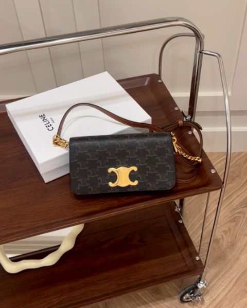 圖片 【CELINE】凱旋門三合一腋下包 黑老花