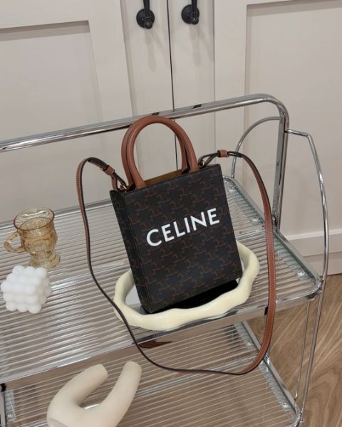 圖片 【CELINE】凱旋門迷你托特包 深老花