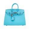 圖片 Hermes Birkin 25 Epsom牛皮銀釦手提包(B刻/7N糖果藍)