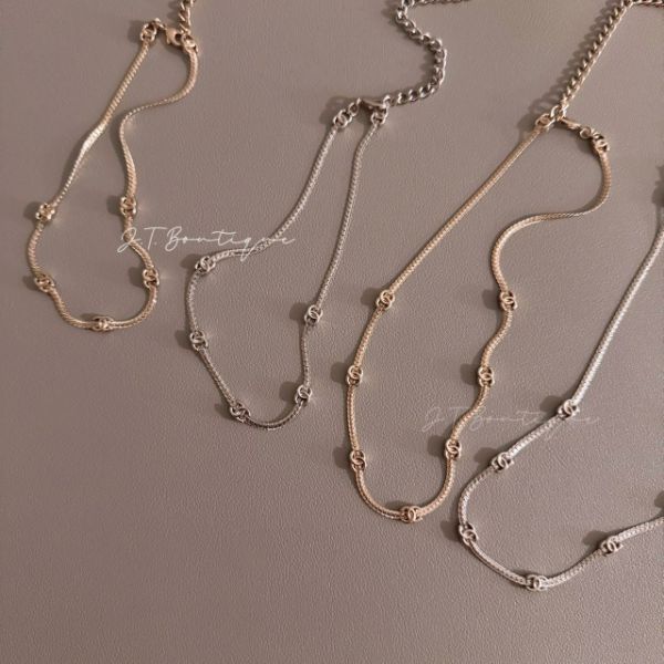 圖片 chanel 24B 銀色  七花蛇骨鏈 