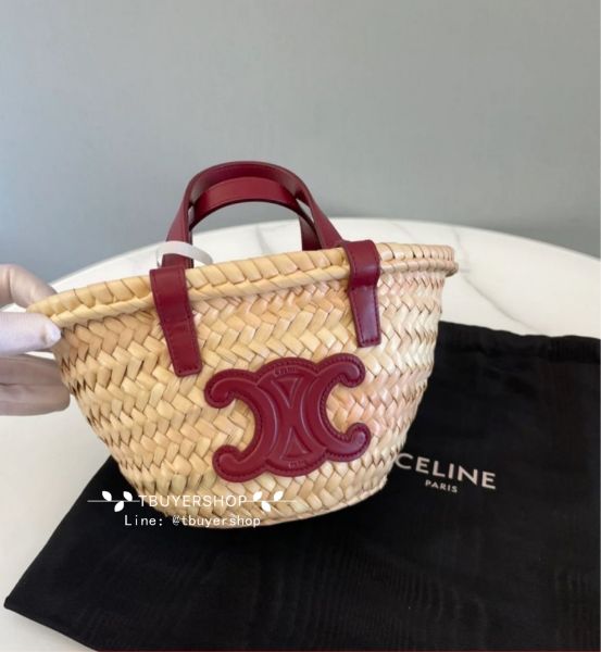 圖片 Celine 紅色 teen 菜籃子 休閒度假都合適、可可愛愛
