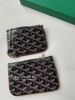 圖片 Goyard 棕色 mini pouch 一字零錢包 內裏有卡槽 千鈔可對折放 帶盒 送禮自用都合適