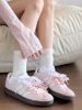 圖片 訂製款 ADIDAS NEO VL COURT 寶寶櫻花粉 蕾絲 蝴蝶結 JQ2470 (Team191-樱花作)