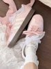 圖片 訂製款 ADIDAS NEO VL COURT 寶寶櫻花粉 蕾絲 蝴蝶結 JQ2470 (Team191-樱花作)