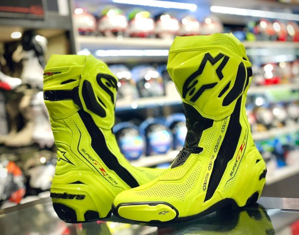 圖片 UPC騎士精品_台中店 Alpinestars SUPERTECH R V2 BOOTS 2025新色 螢光黃 車靴 頂級車靴 頂級競技車靴