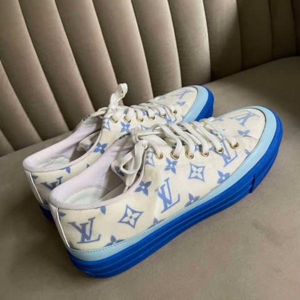 圖片 Lv 藍白滿logo運動鞋