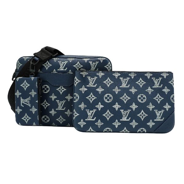 圖片 Louis Vuitton Trio 牛皮三合一斜背郵差包(M24753-海軍藍)