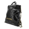 圖片 Chanel 22 菱格牛皮金鍊手提後背包(AS3859-黑)