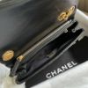 圖片 Chanel 22k黑金羊皮金柱調節口蓋包
