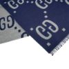 圖片 Gucci 羊毛大G logo圍巾(495592-灰/深藍)
